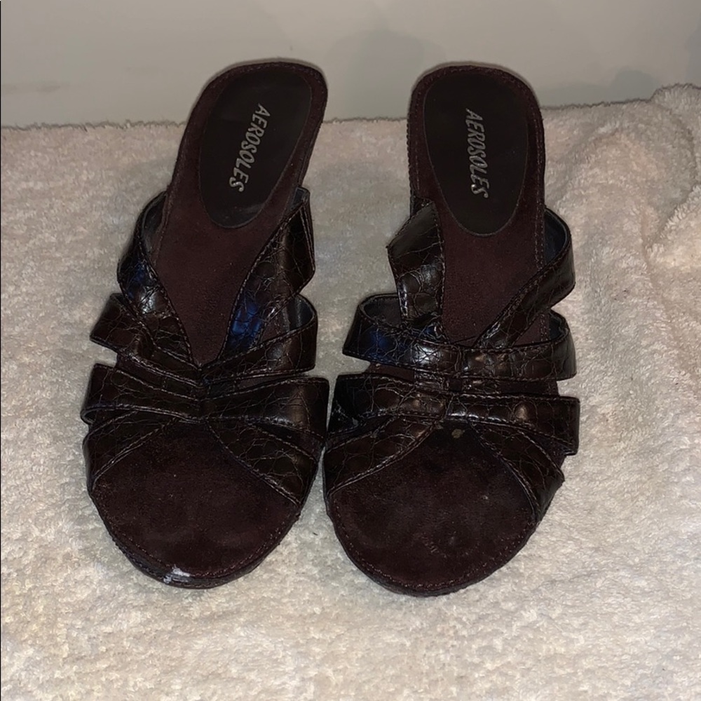 Brown pumps